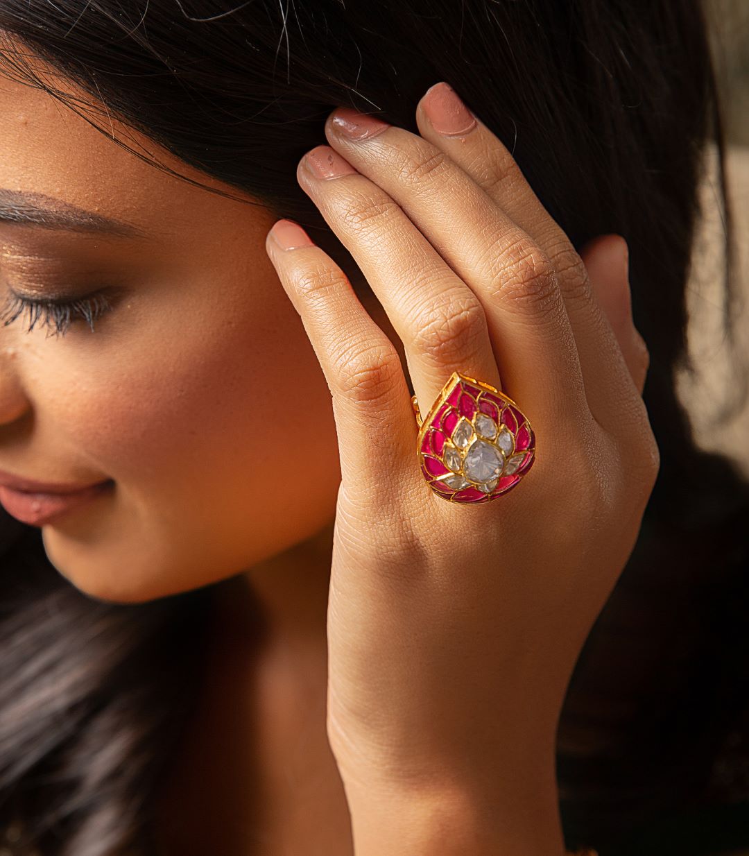 ANKITA MOISSANITE RUBY  RING