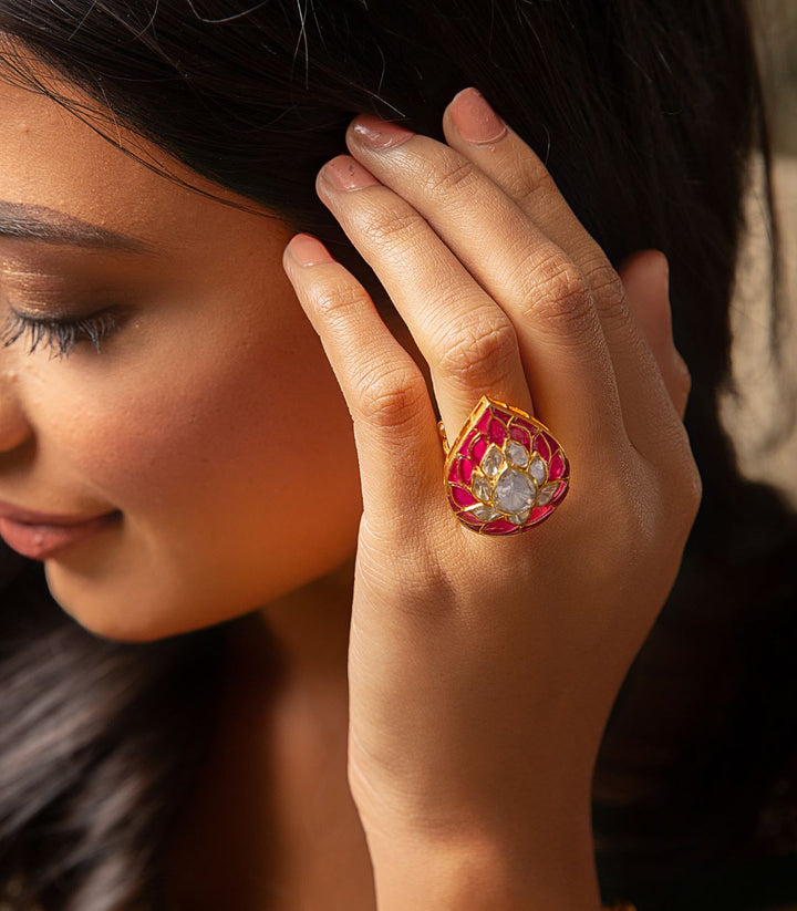 ANKITA MOISSANITE RUBY  RING