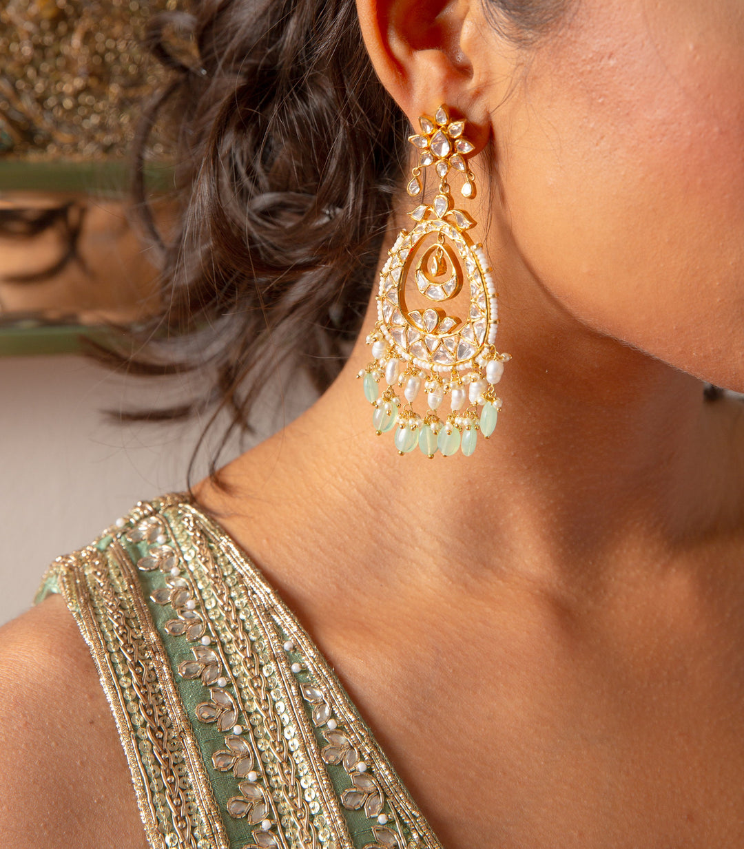 ANANTA MINT  MOISSANITE CHANDBALI