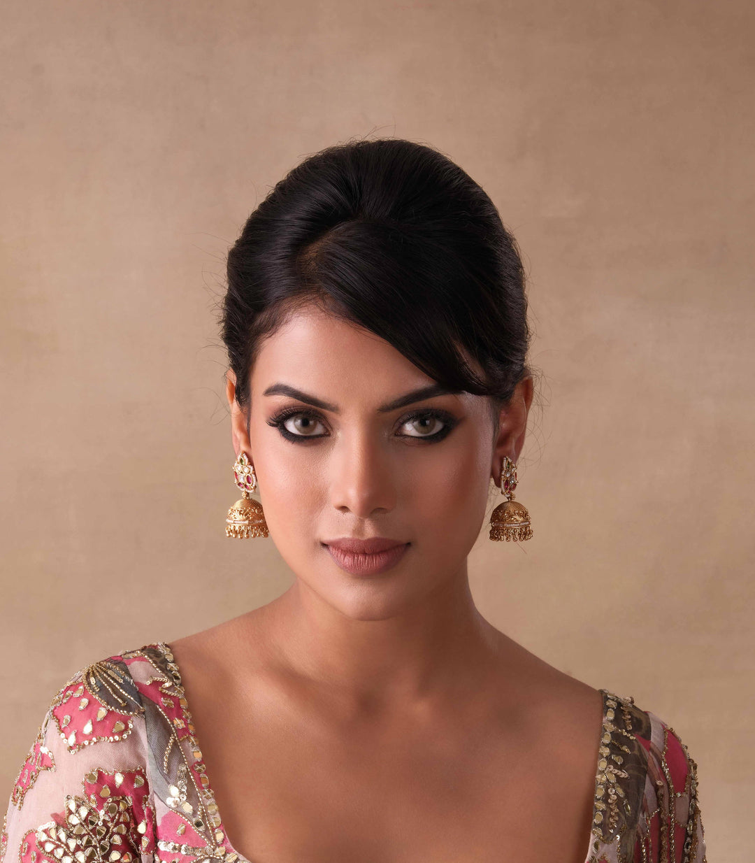 MRINALINI RED & GREEN  KUNDAN NECKLACE SET