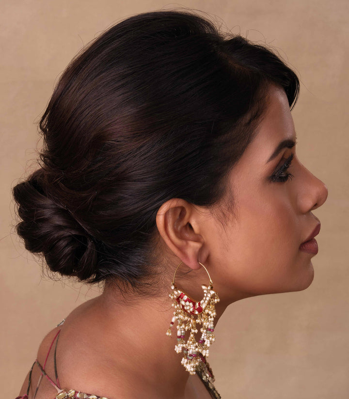 ANAMIKA RED MOISSANITE EARRING