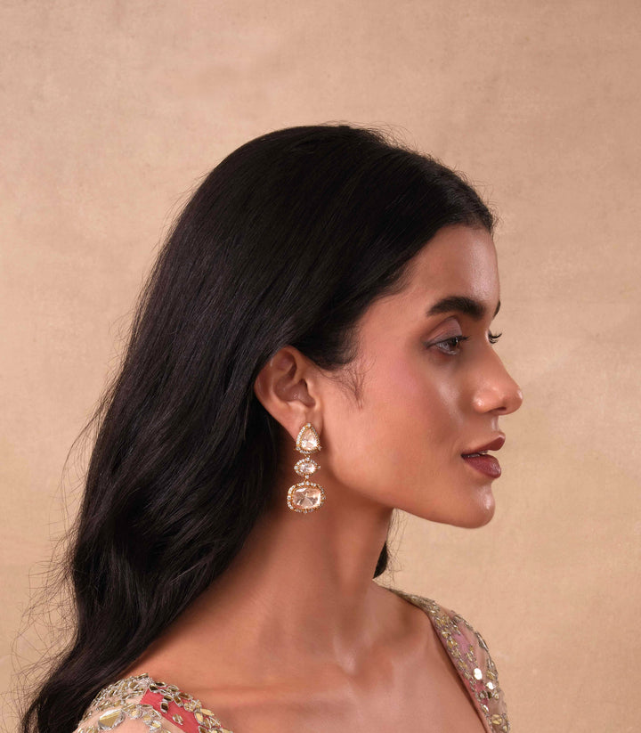 KANAKYA GOLD PLATED MOISSANITE EARRING