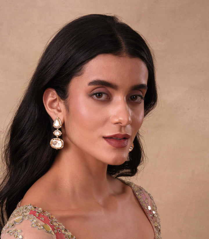 KANAKYA GOLD PLATED MOISSANITE EARRING