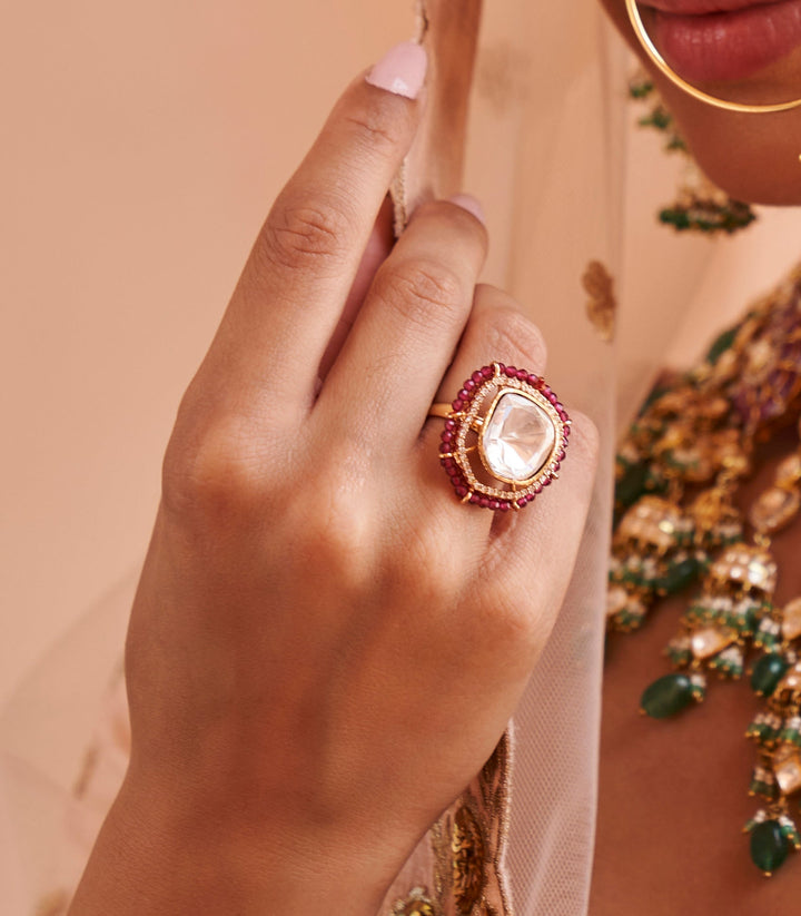 Stuti Ruby Polki Ring